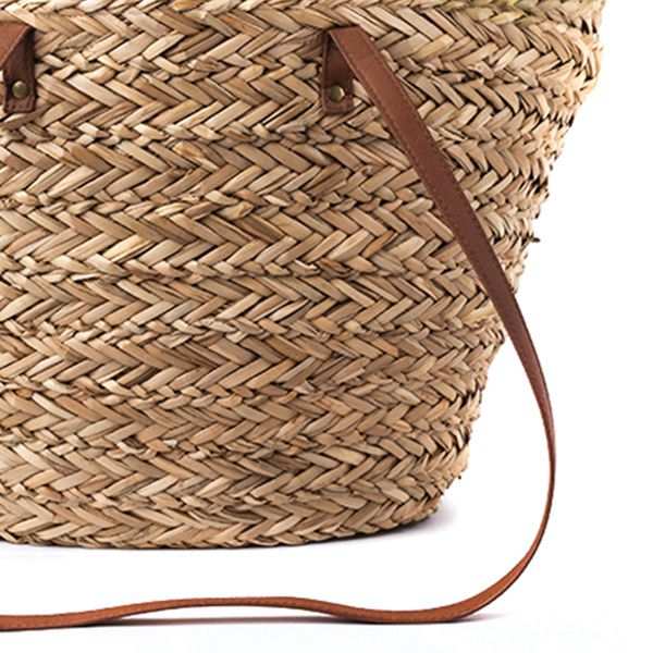 Straw+Polyester Bag Fashion Leisure Straw Bag Quality Craft Paper Holiday Weaving Handbag - Buy ...
