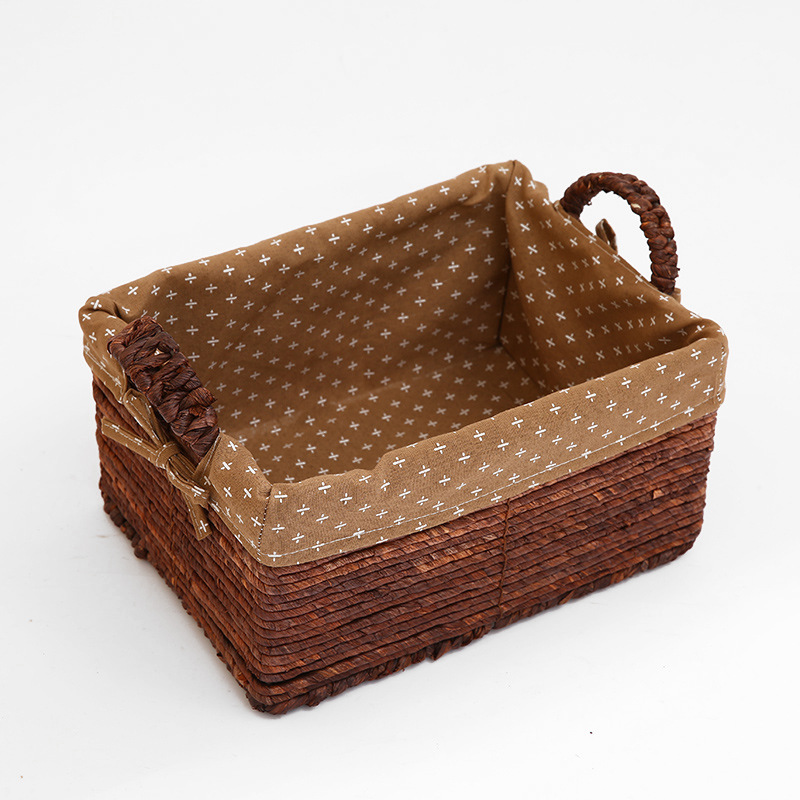 High Quality Best Selling Eco-friendly Set of Natural Weave Hyancinth Basket From Vietnam 