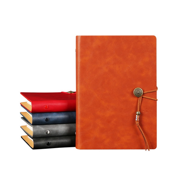Academic A5 Logo Customized Pocket Notepad PU Leather Diary Journal Notebook 