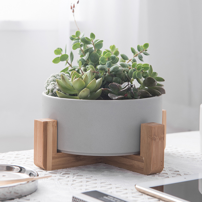 Wholesale Small White Hexagon Ceramic Flower Pots for Succulent Plants