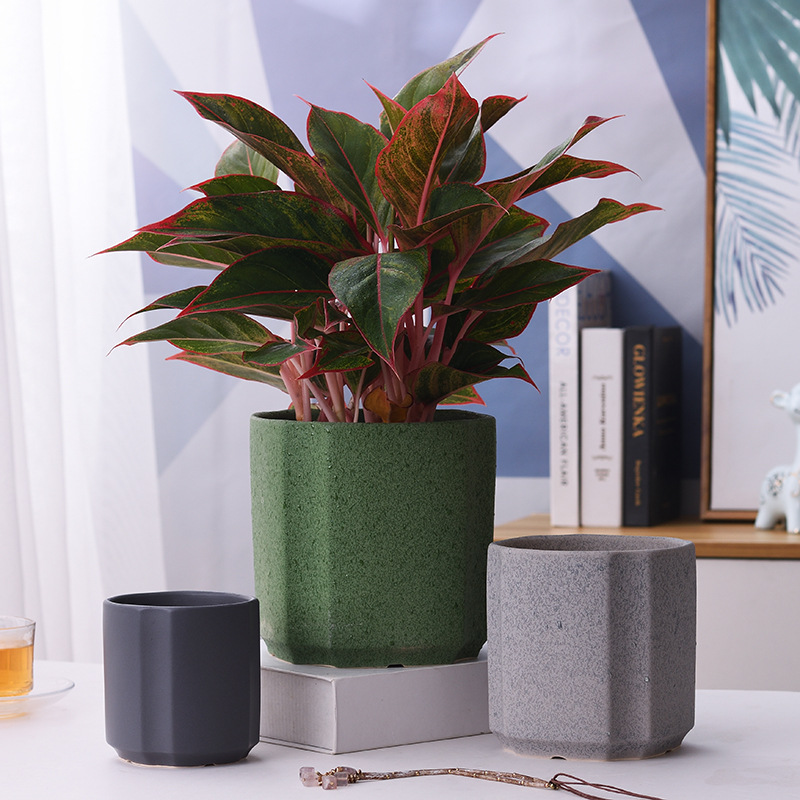 Nordic style customize colorful home decoration ceramic handmade garden large vase