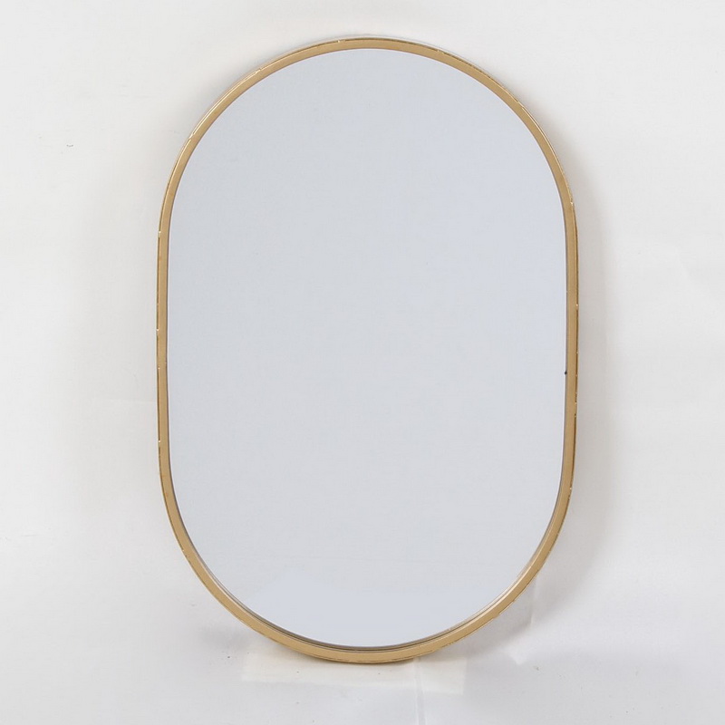 Custom Cut Size Shape Metal Framed Round Mirror for Hotel Bedroom 