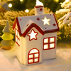 Holiday Christmas Lighted Ceramic Porcelain House For Indoor Use 
