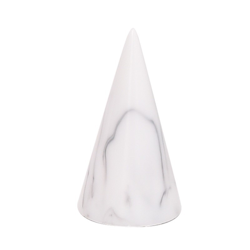 Ceramic rectangle shape marble jewelry trinket tray dish
