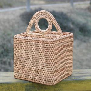 High Quality Best Selling Eco-friendly Unique Rattan Storage Basket 