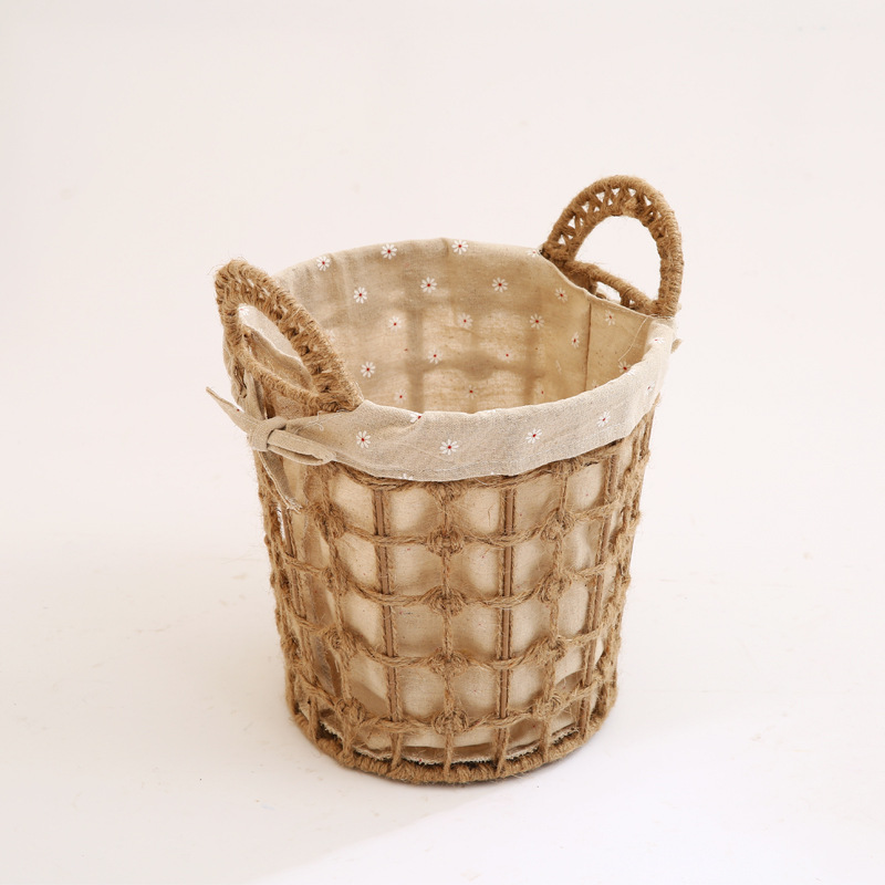 Seagrass Storage Baskets with Insert Handles Ideal for Home And Bathroom Organization