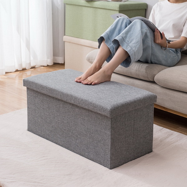 Living Room Multifunction Portable Folding Storage Ottoman for Shoes