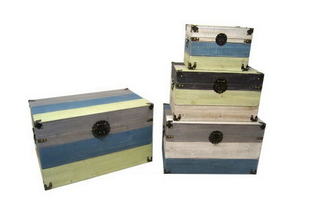 Shabby Chic Style Solid Wood Storage Trunk,antique Wooden Storage Trunk Box