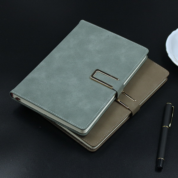 Classic Blue Faux Leather Hard Cover Bound Writing Journal/notebook 