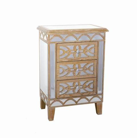 White Small Antique Mirrored Chest Furniture Wholesale