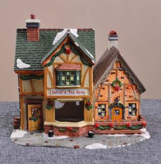 Ceramic Christmas Santa's Village Lighted House 