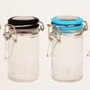 Straight Slide Clear Round Glass Jar for Weeds Herbs Skin Cream Mask Bottle with Black Matte 