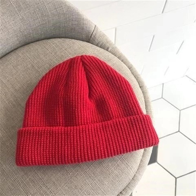New Winter Hat Men Solid Color Knitting Wool Beanies Autumn Winter Warm Comfortable Hat 