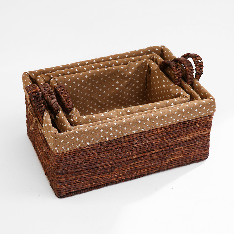 New design multifunction fruit decorative basket PP imitation rattan storage baskets 