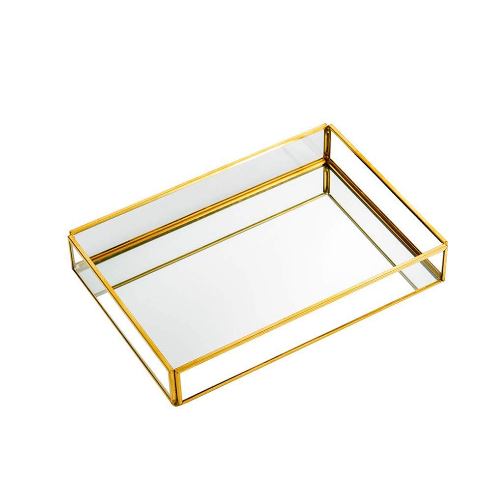 Christmas Gift Luxury Design European Style Galvanized Metal Mirrored Trays
